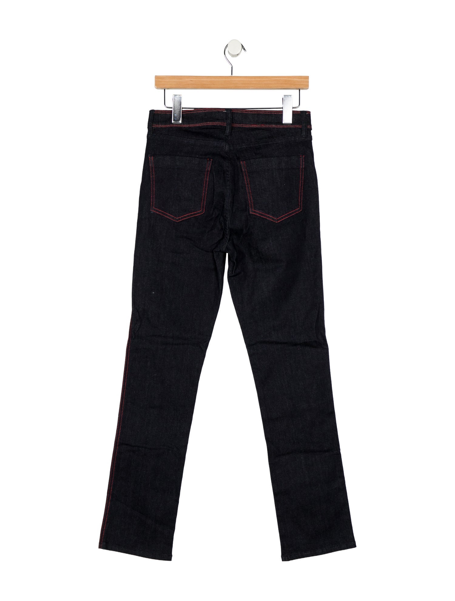 Tory Burch Mid-Rise Straight Leg Jeans