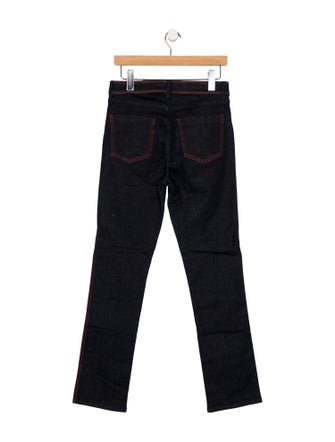 Tory Burch Mid-Rise Straight Leg Jeans