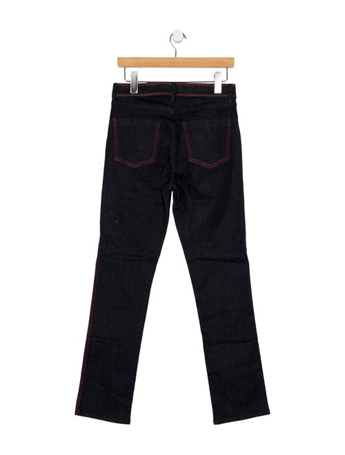 Tory Burch Mid-Rise Straight Leg Jeans