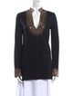 Tory Burch Merino Wool V-Neck Tunic