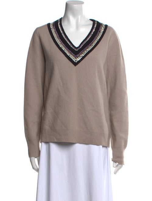 Tory Burch Merino Wool V-Neck Sweater