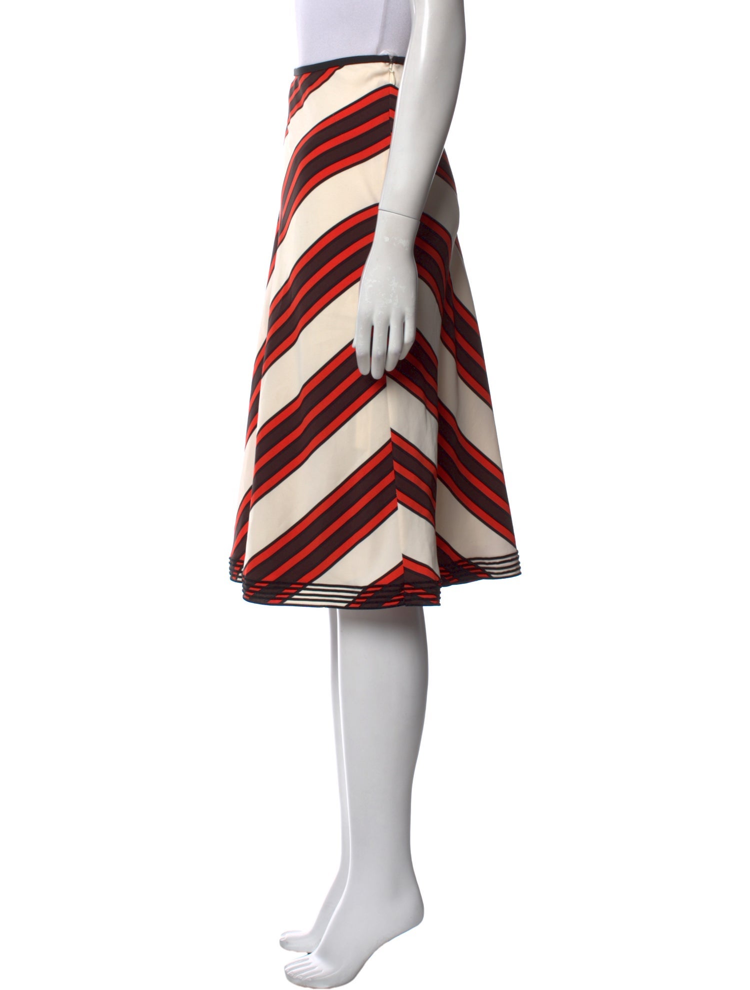 Tory Burch Striped Knee-Length Skirt