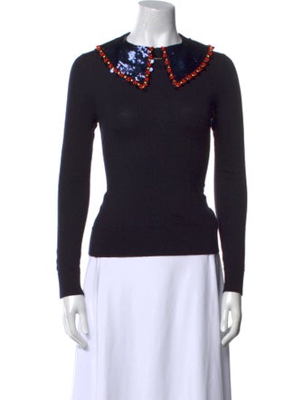 Tory Burch Merino Wool Crew Neck Sweater