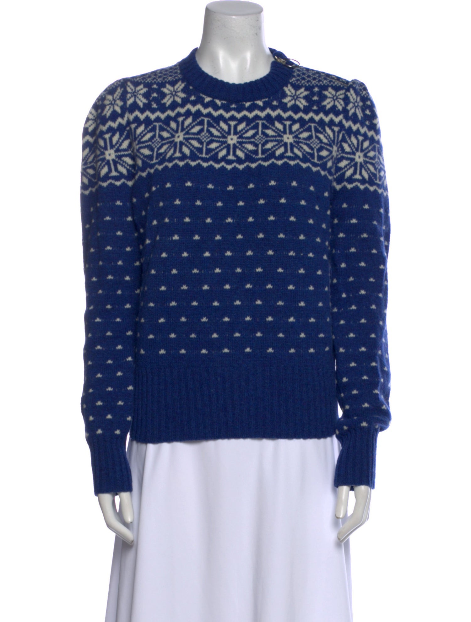 Tory Burch Virgin Wool Printed Sweater