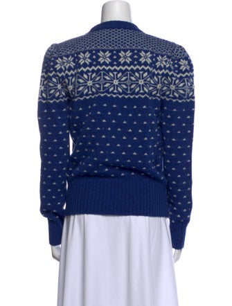 Tory Burch Virgin Wool Printed Sweater
