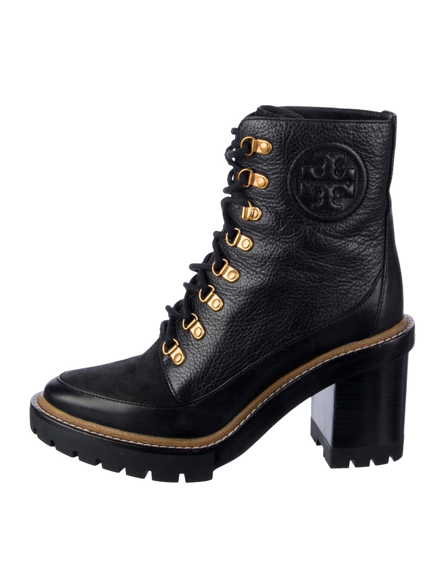 Tory Burch Leather Combat Boots
