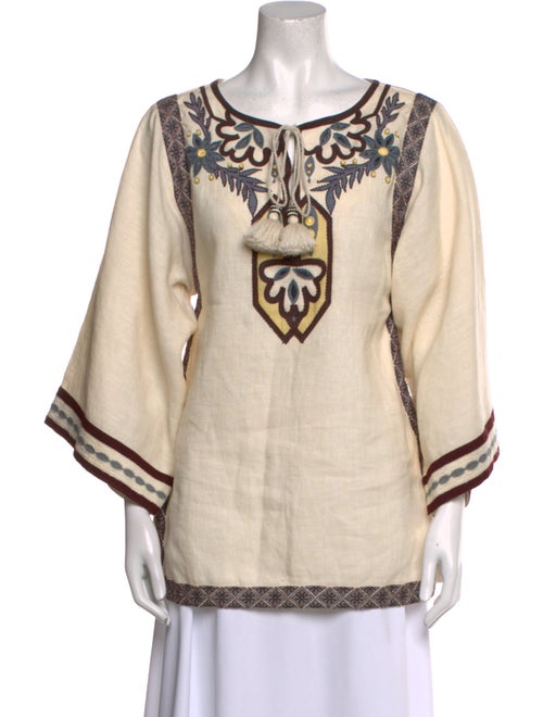 Tory Burch Linen Graphic Print Tunic