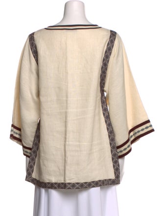 Tory Burch Linen Graphic Print Tunic