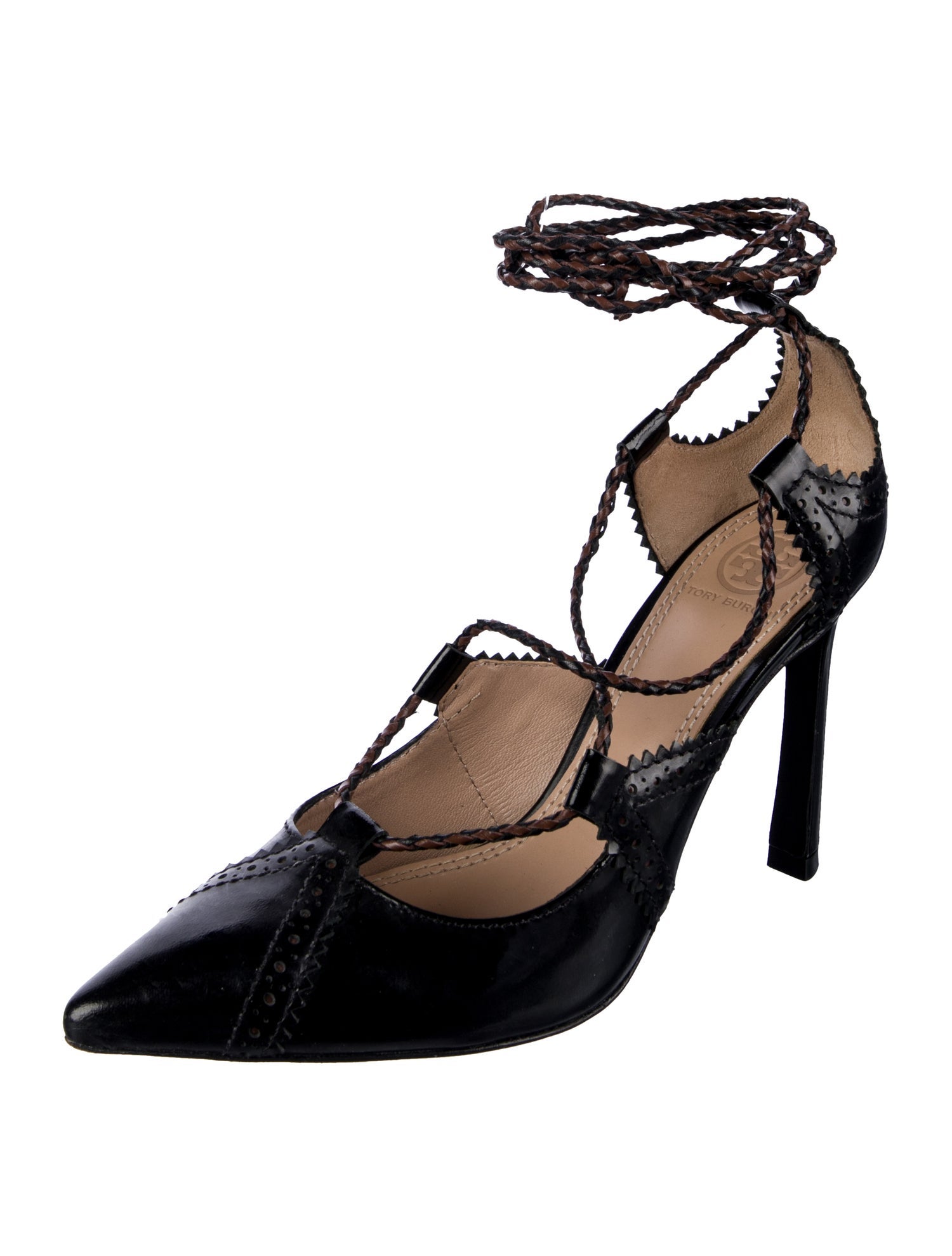 Tory Burch Patent Leather T-Strap Pumps