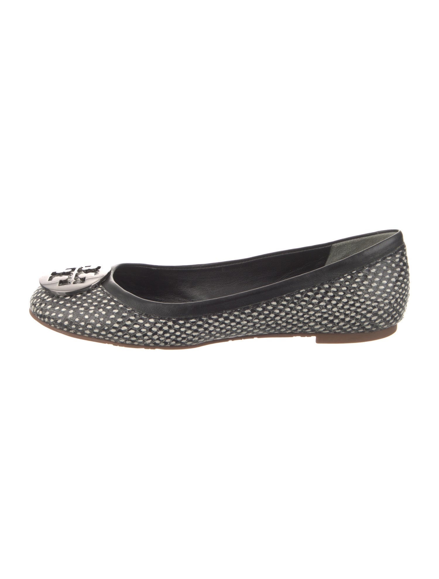 Tory Burch Leather Animal Print Flats