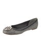 Tory Burch Leather Animal Print Flats