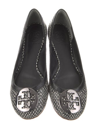 Tory Burch Leather Animal Print Flats
