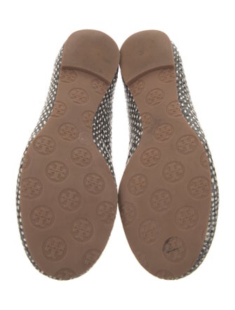 Tory Burch Leather Animal Print Flats