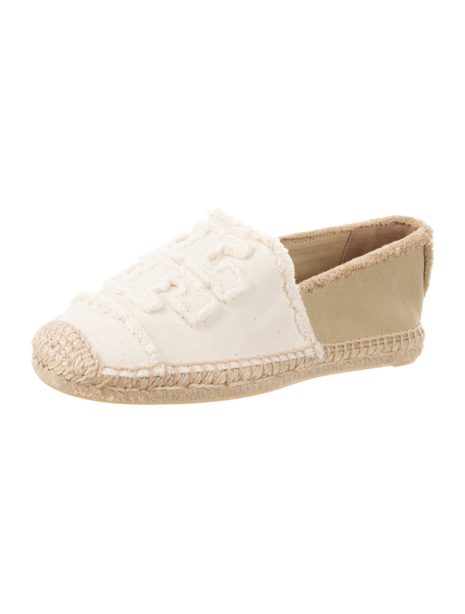 Tory Burch Canvas Colorblock Pattern Espadrilles