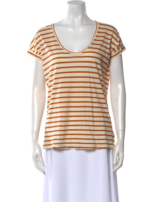 Tory Burch Striped Scoop Neck T-Shirt