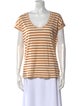 Tory Burch Striped Scoop Neck T-Shirt