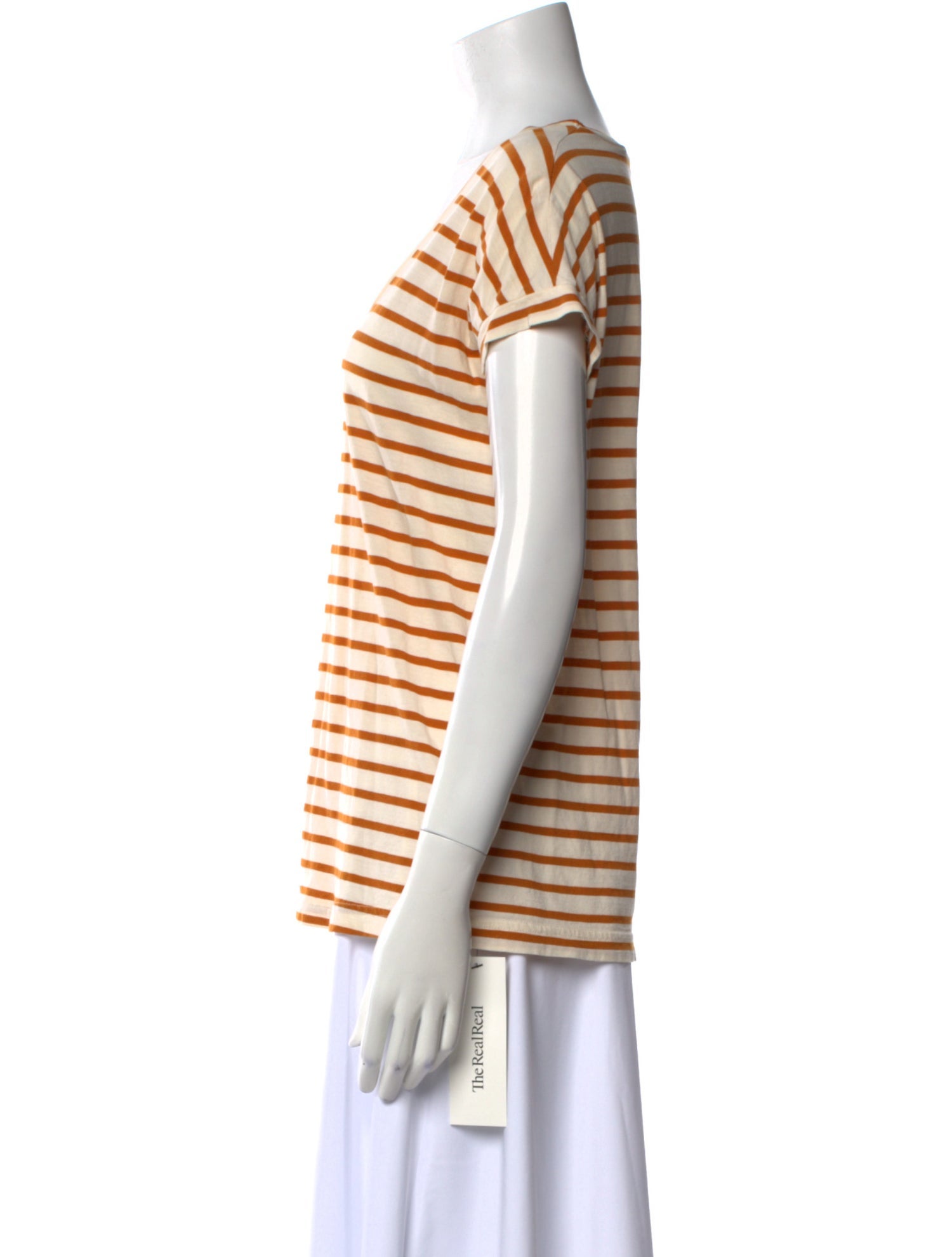 Tory Burch Striped Scoop Neck T-Shirt