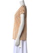 Tory Burch Striped Scoop Neck T-Shirt