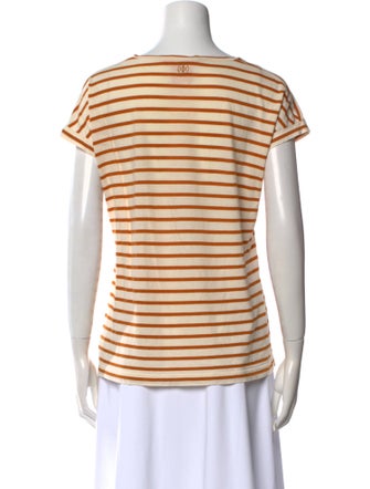 Tory Burch Striped Scoop Neck T-Shirt