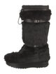 Tory Burch Faux Fur Lace-Up Boots