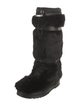 Tory Burch Faux Fur Lace-Up Boots