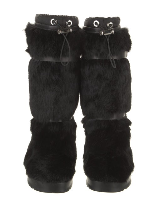 Tory Burch Faux Fur Lace-Up Boots