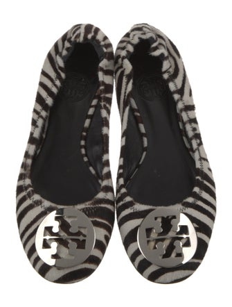 Tory Burch Ponyhair Animal Print Ballet Flats
