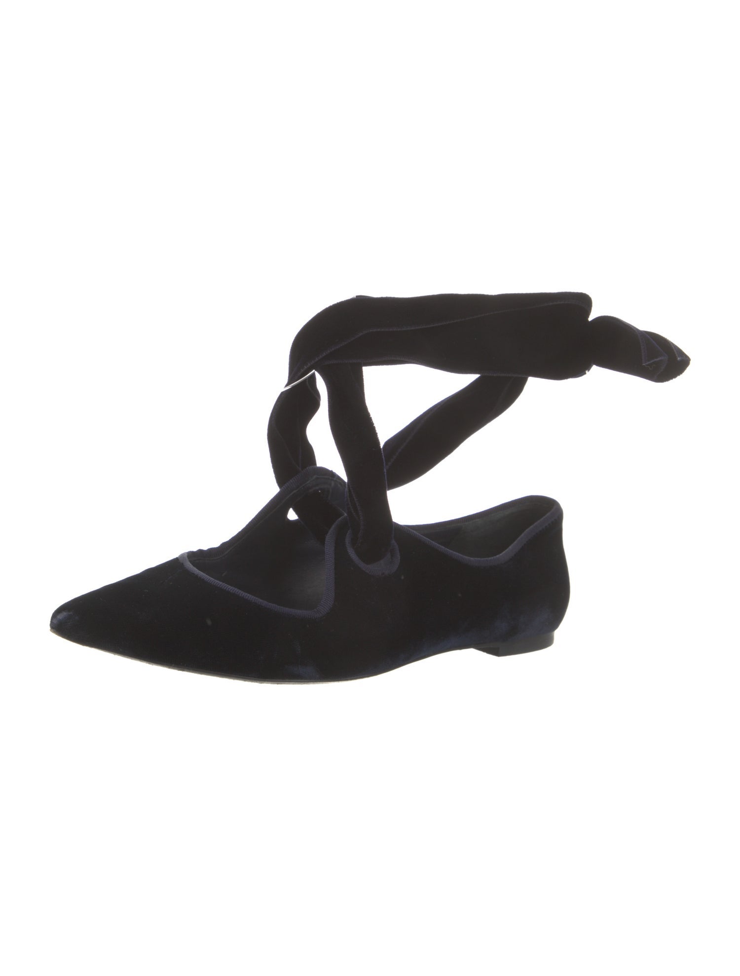 Tory Burch Velvet Bow Accents Flats