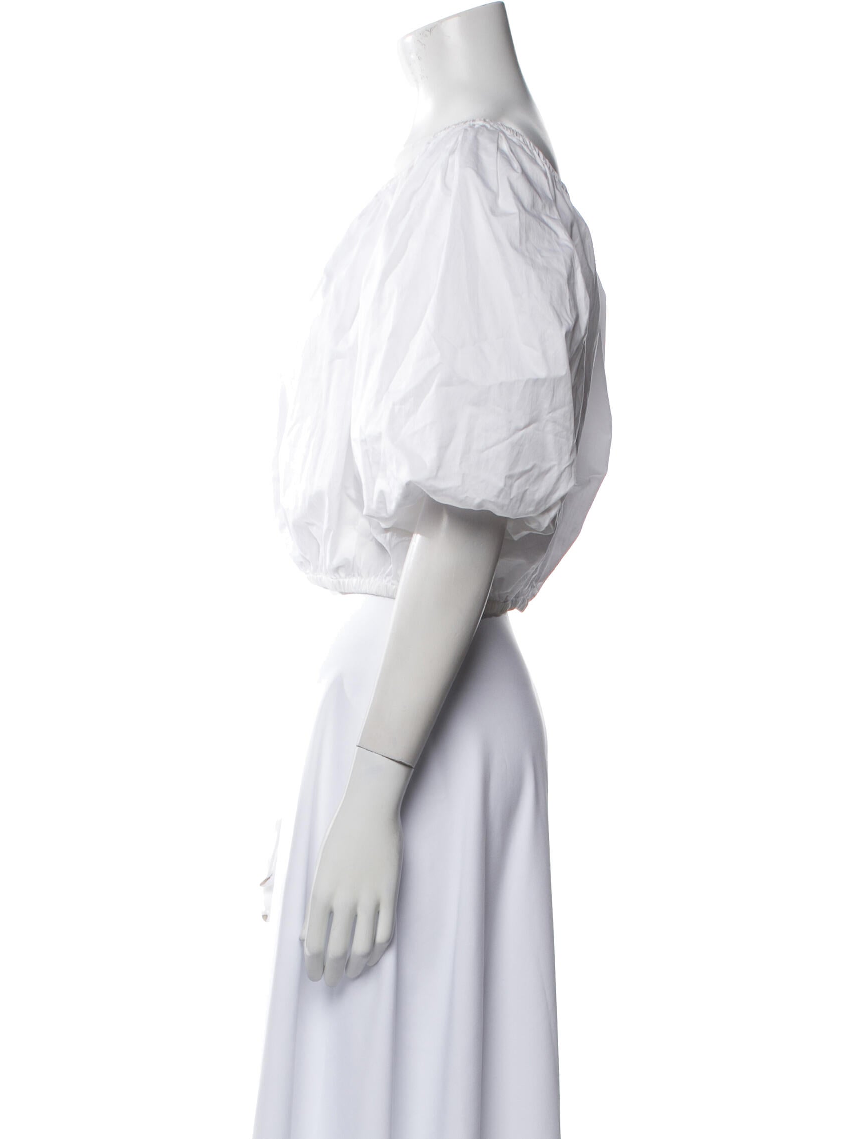 Tory Burch Off-The-Shoulder Short Sleeve Crop Top