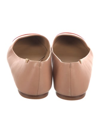 Tory Burch Leather Animal Print Ballet Flats