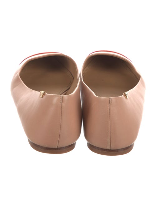 Tory Burch Leather Animal Print Ballet Flats