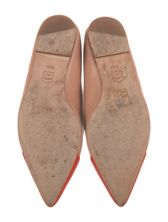 Tory Burch Leather Animal Print Ballet Flats