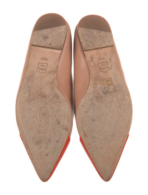 Tory Burch Leather Animal Print Ballet Flats