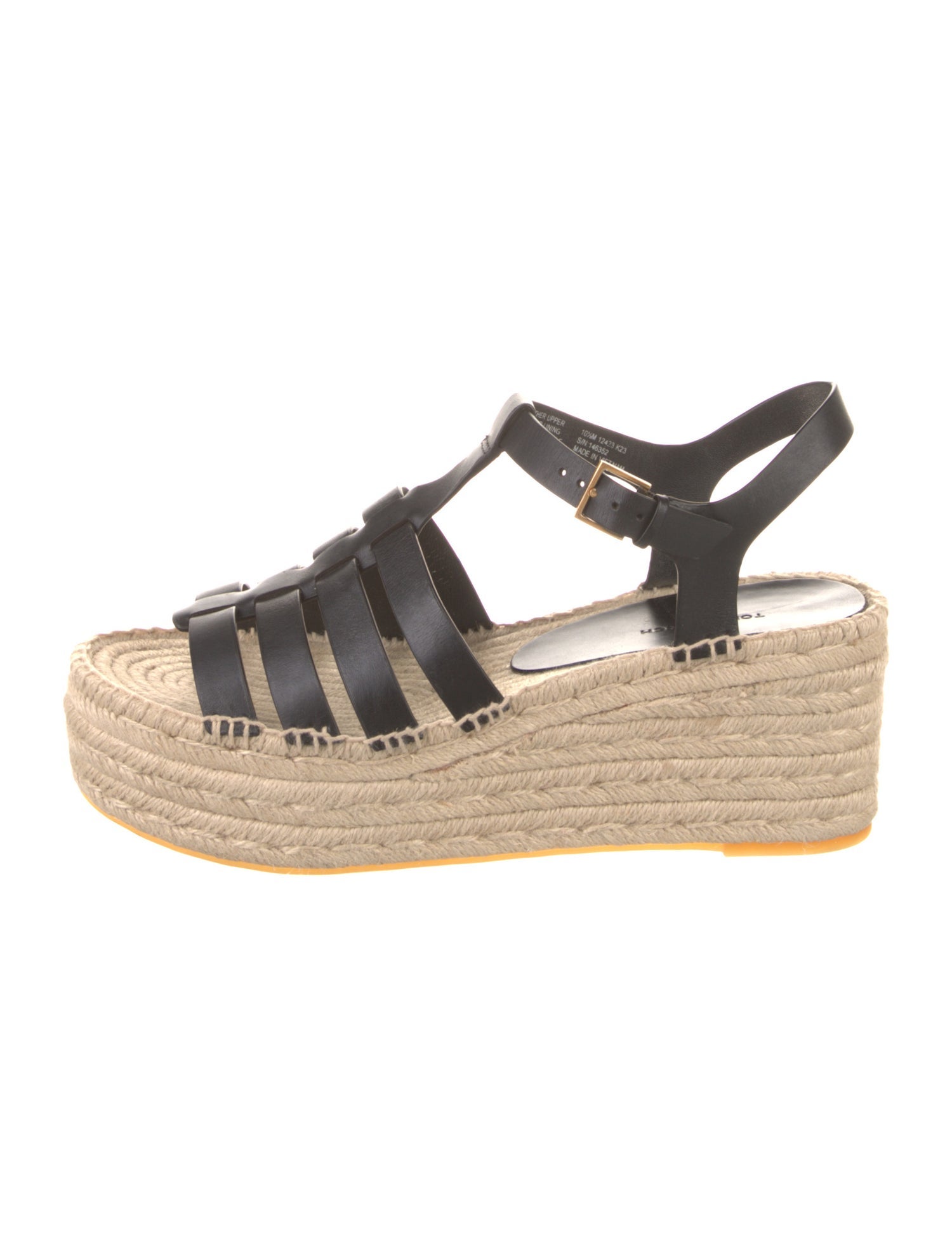 Tory Burch Leather Braided Accents Espadrilles