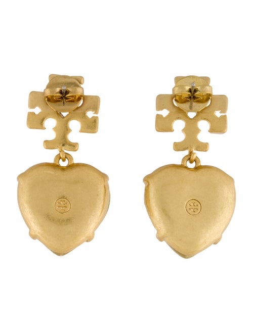 Tory Burch Cubic Zirconia Roxanne Heart Drop Earrings