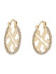 Tory Burch Crystal Miller Hoop Earrings