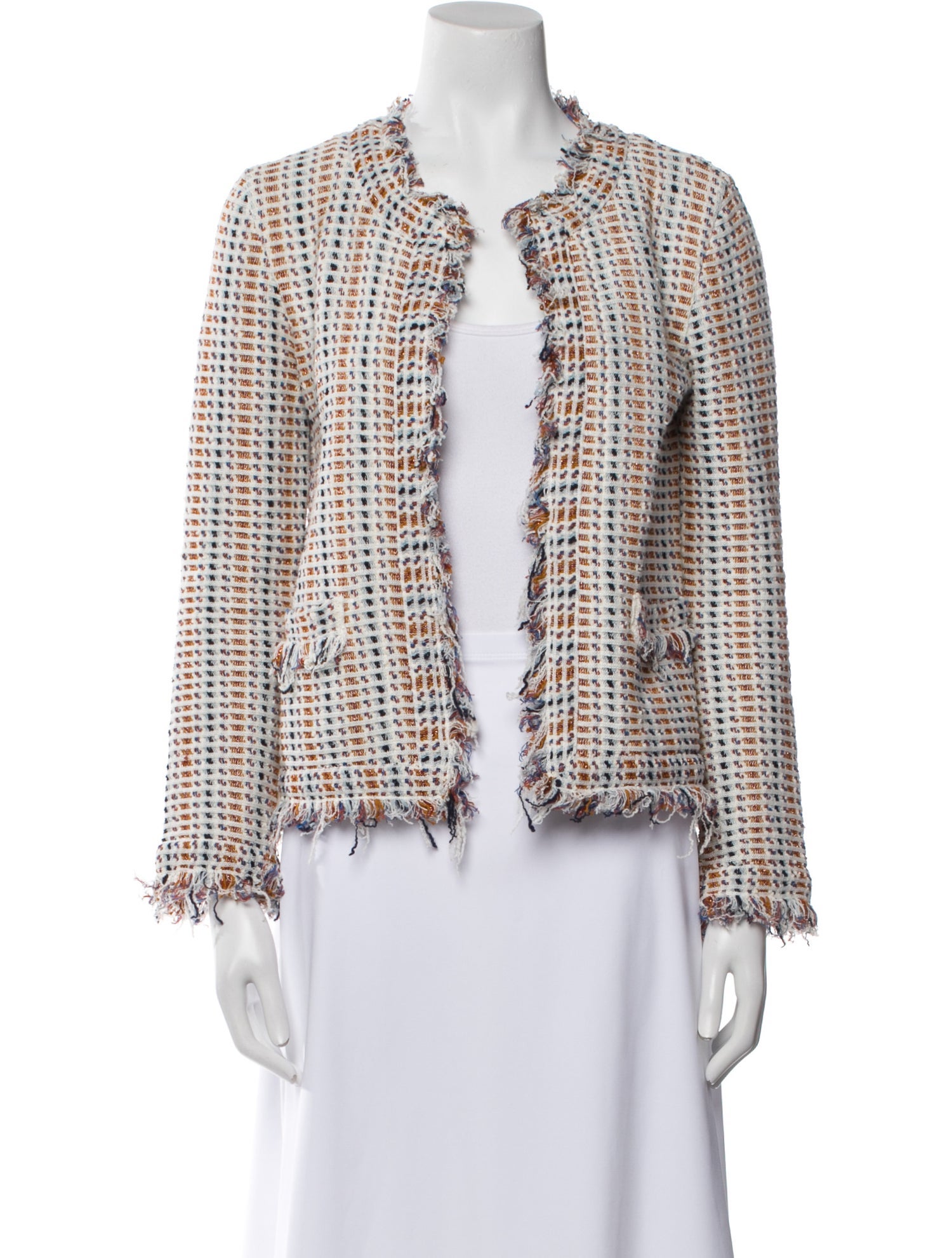 Tory Burch Linen Tweed Pattern Evening Jacket