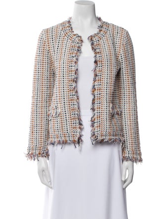 Tory Burch Linen Tweed Pattern Evening Jacket