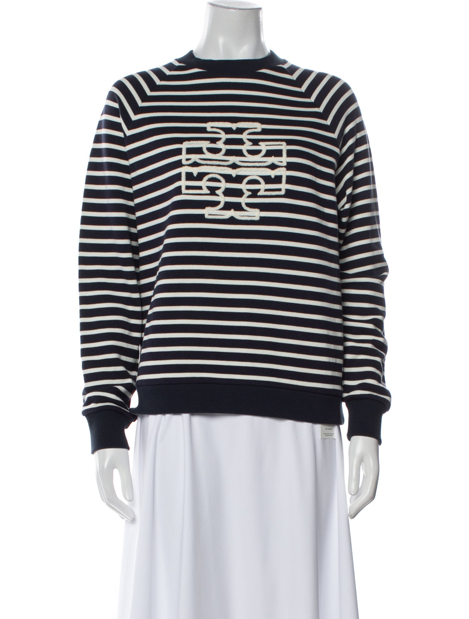 Tory Burch Striped Crew Neck Sweatshirt w/ Tags