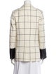 Tory Burch Wool Plaid Print Blazer