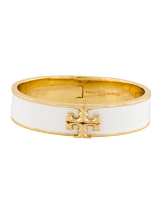 Tory Burch Enamel Kira Hinged Bangle Bracelet