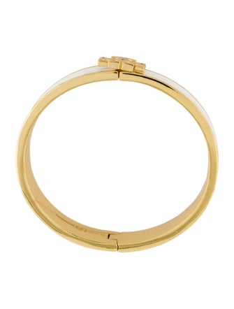 Tory Burch Enamel Kira Hinged Bangle Bracelet
