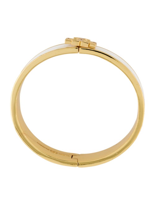Tory Burch Enamel Kira Hinged Bangle Bracelet