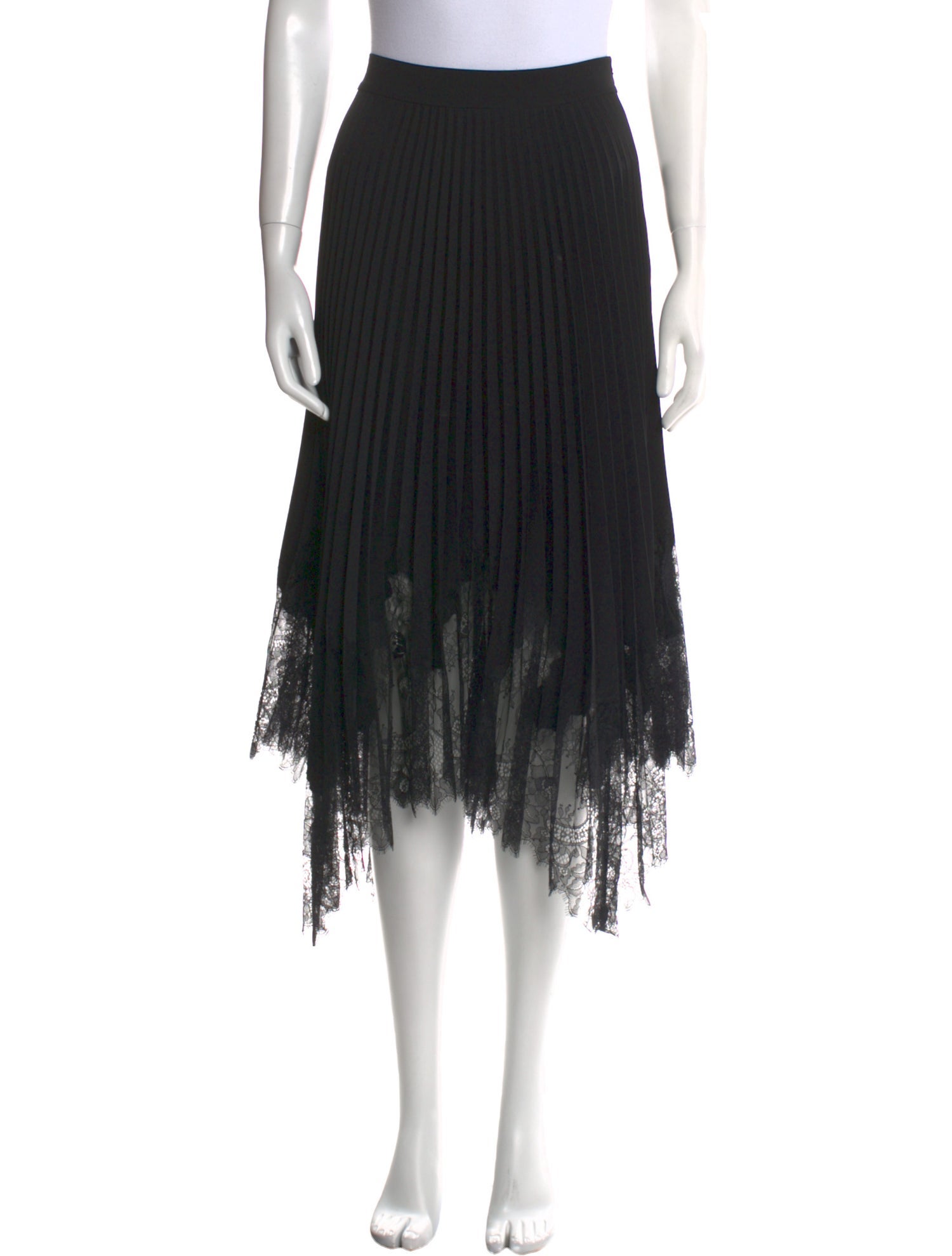 Tory Burch Pleated Accents Midi Length Skirt