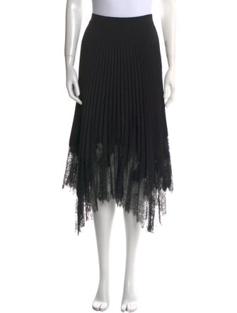 Tory Burch Pleated Accents Midi Length Skirt