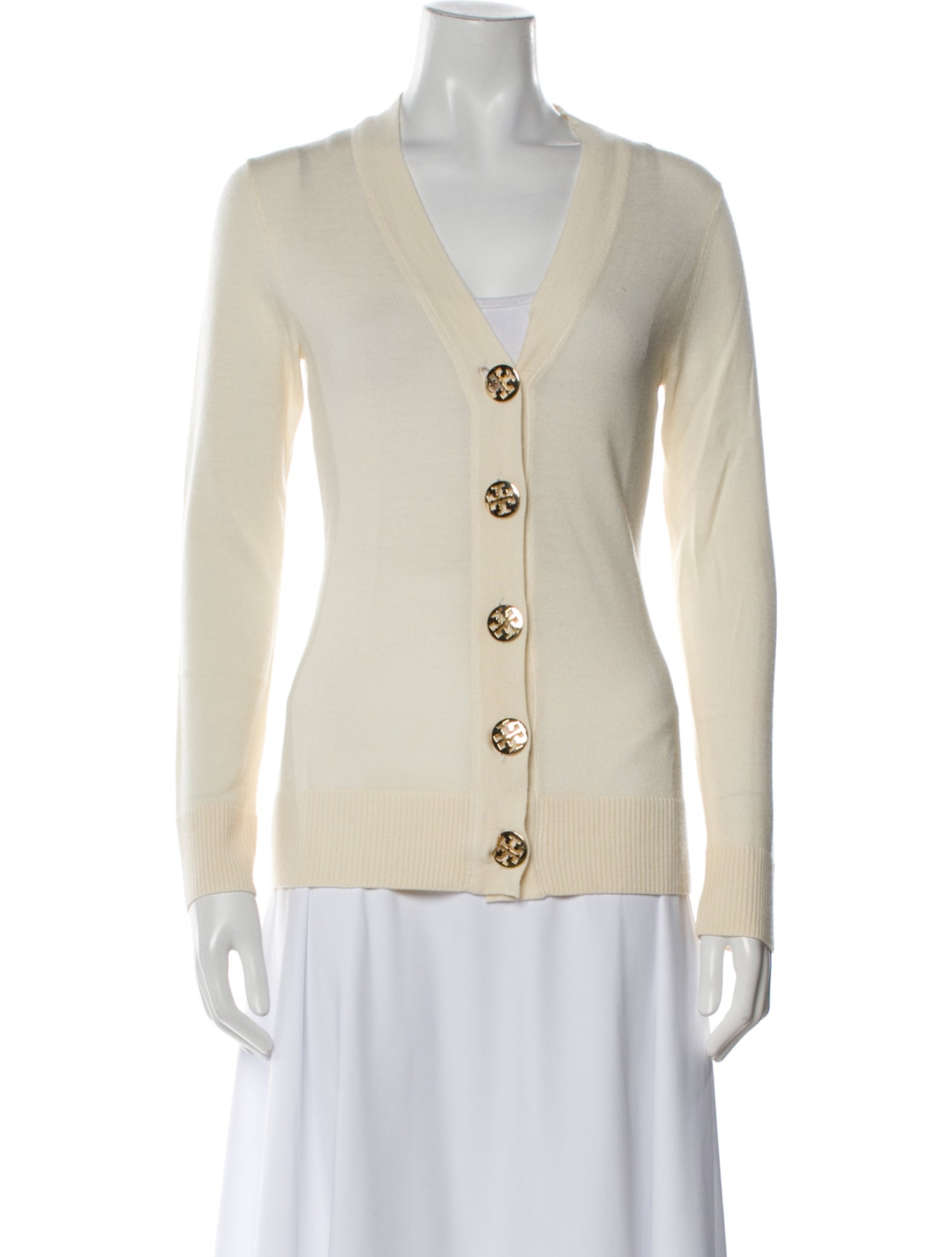 Tory Burch Merino Wool V-Neck Sweater