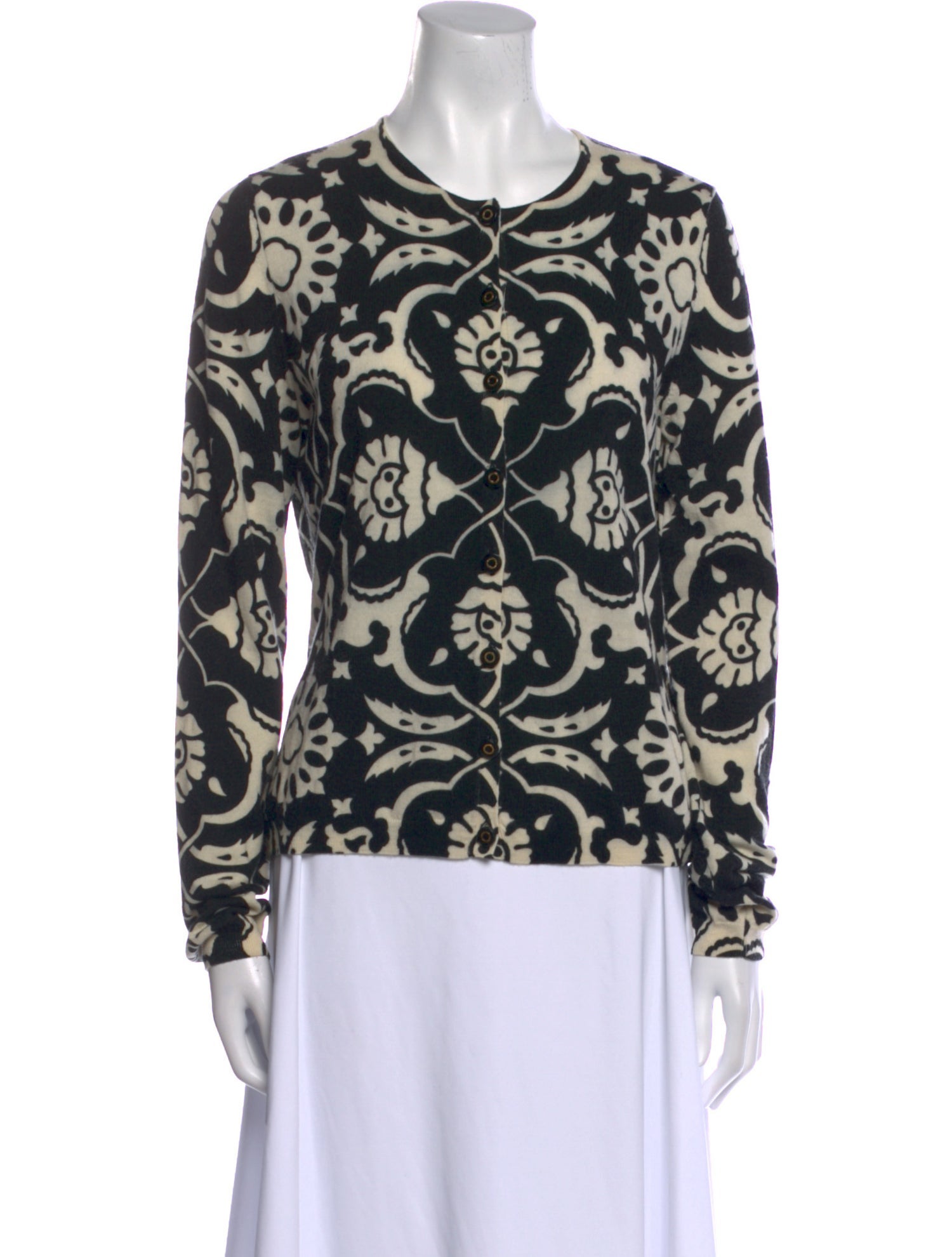 Tory Burch Merino Wool Printed Sweater