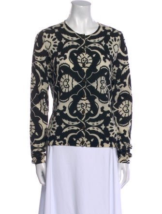 Tory Burch Merino Wool Printed Sweater