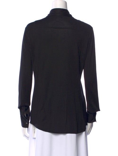Tory Burch Silk Long Sleeve Button-Up Top