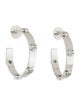 Tory Burch Milgrain Logo Hoop Earrings